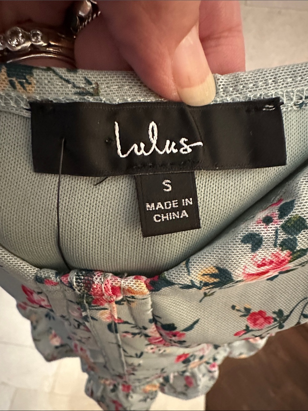 Lulu's Floral Ruffle Strap Crop Top - Picture 2 of 4